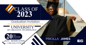Graduation Invitation Card Facebook begivenhed cover template