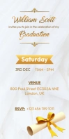 graduation invitation card template Cartel enrollable de 3 × 6 pulg.