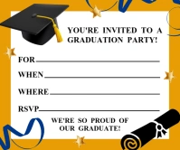 GRADUATION INVITATION Large Rectangle template