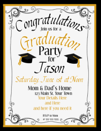 10 780 Graduation Invitation Card Customizable Design