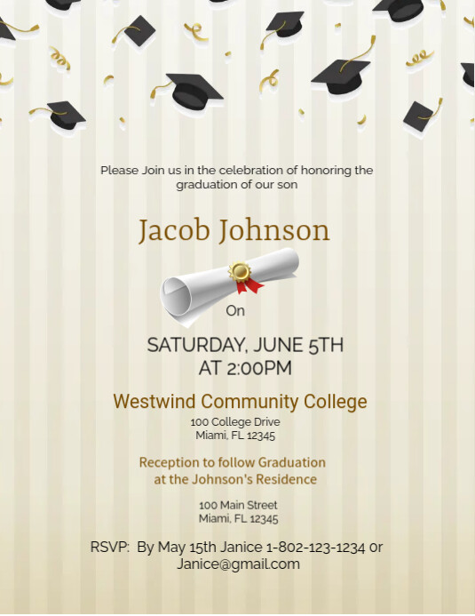 Graduation Invitation Template | PosterMyWall