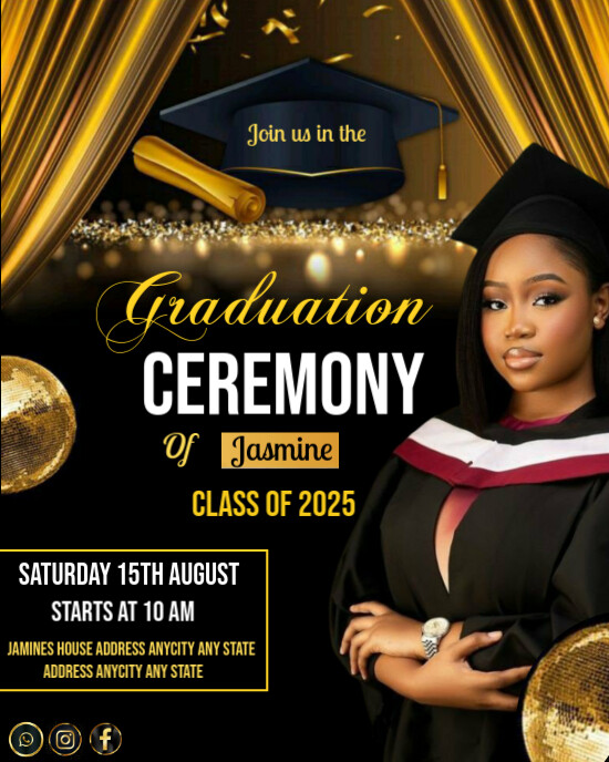 Graduation invite Template | PosterMyWall