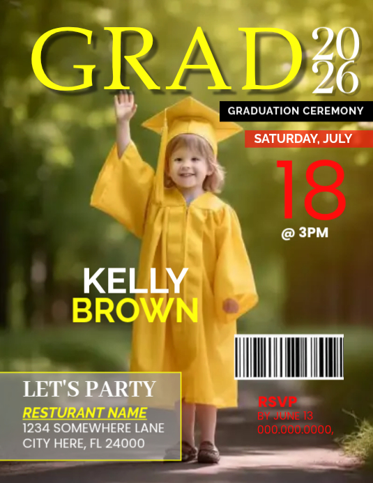 Graduation Ceremony Flyers Template | PosterMyWall