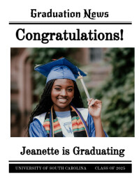 Graduation news Poster Flyer (format US Letter) template