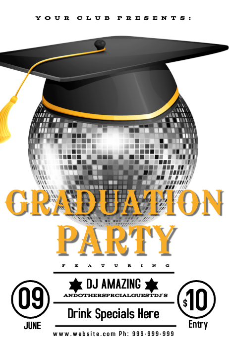 Graduation Night Club Poster Template | PosterMyWall