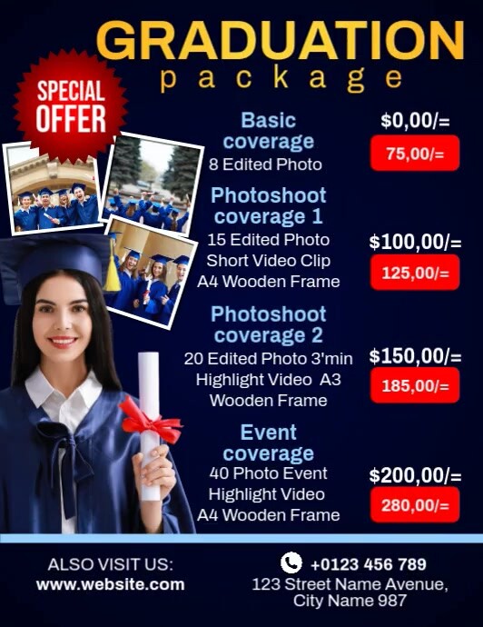 Graduation Package Ads Template | PosterMyWall