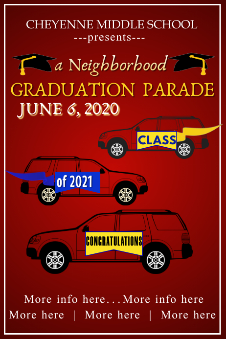 Graduation Parade Poster template