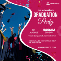 Graduation Party Ad Template Vierkant (1:1)