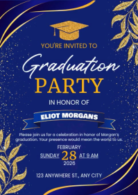 Graduation Party Ads A6 template