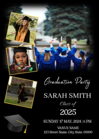 Graduation Party announcement template A6