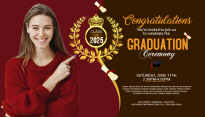 Brown Graduation Party Blog Header Encabezado de blog Template