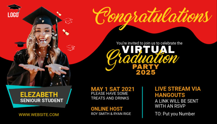 Graduation Party Blog Header Template | PosterMyWall