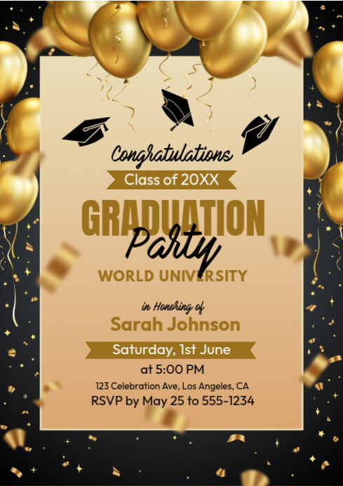 graduation party celebration Template | PosterMyWall