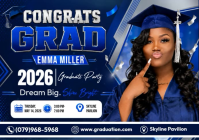 Graduation Party Celebration A4 template