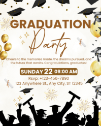 Белый Graduation Party Instagram Portrait Template