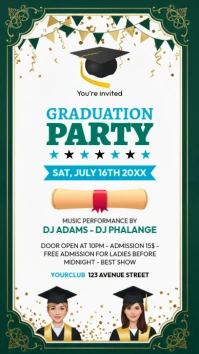 Graduation Party Class of 2025 Digital Display (9:16) template