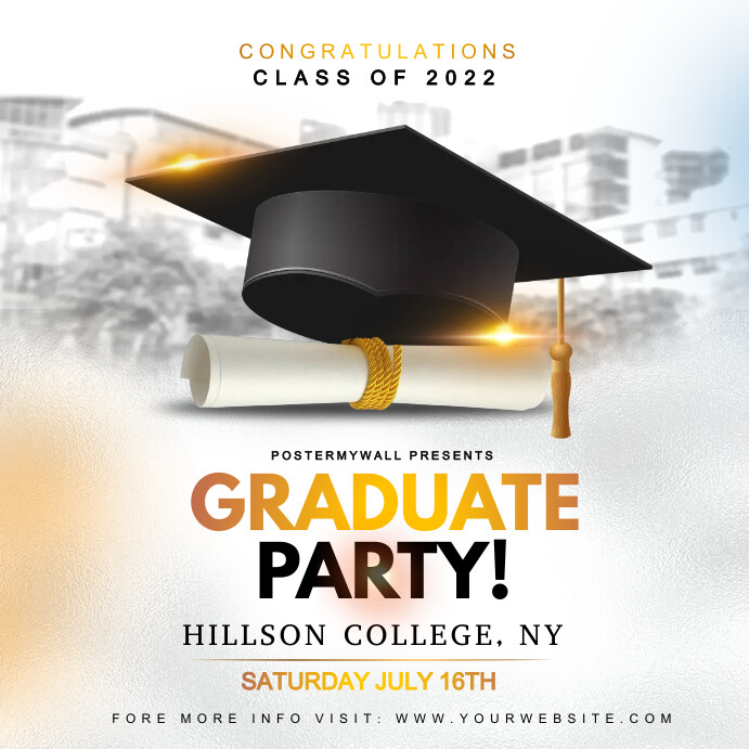 graduation party Instagram-Beitrag template