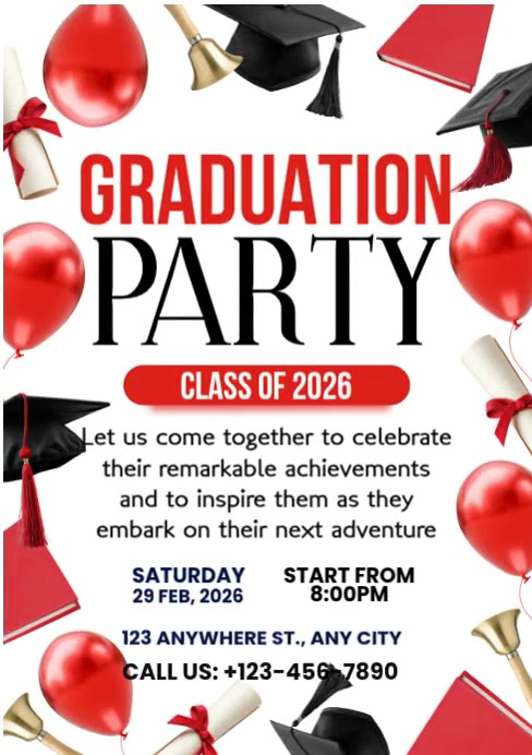 Graduation Party Template | PosterMyWall