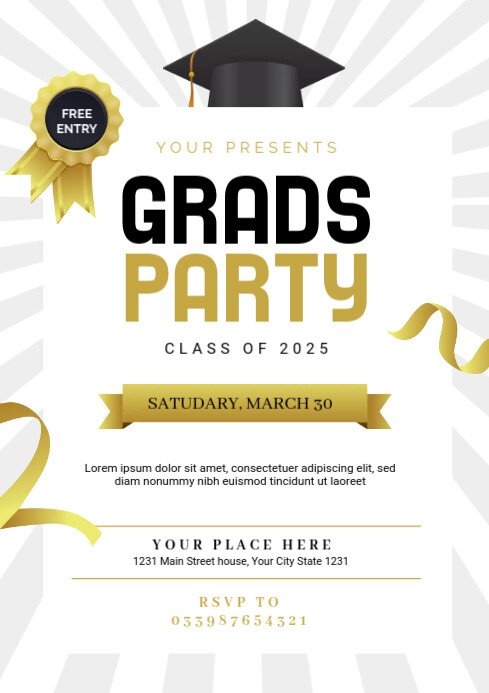 Graduation Party Template | PosterMyWall