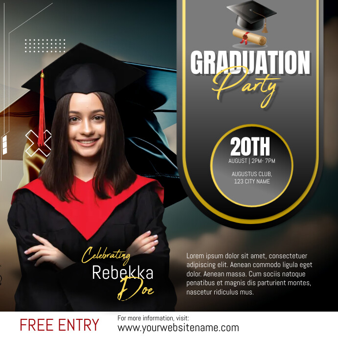 graduation party Template PosterMyWall