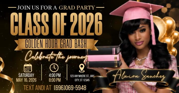 Graduation Party Facebook Post Template | PosterMyWall