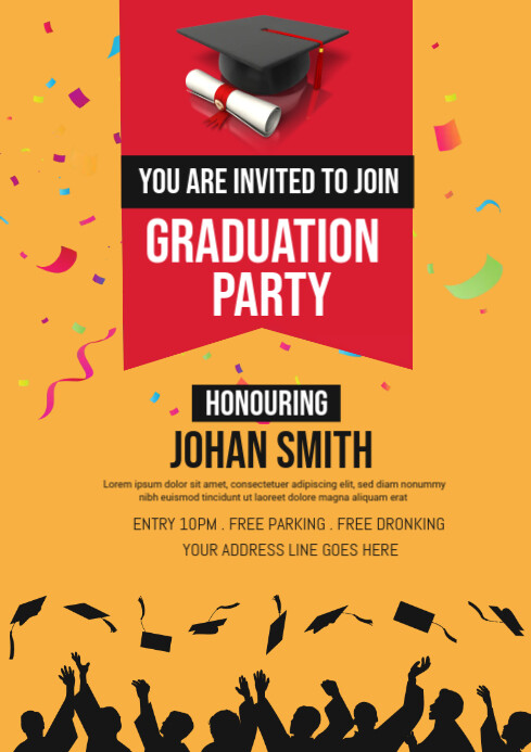 Graduation Party Layout Examples Graduation Party Template | PosterMyWall