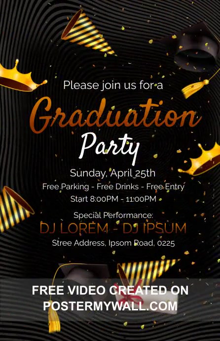 Graduation Party Layout Examples Graduation Party Template | PosterMyWall