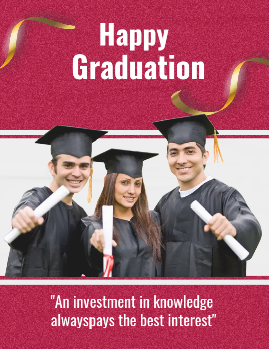 Graduation Party Pamflet Templat | PosterMyWall