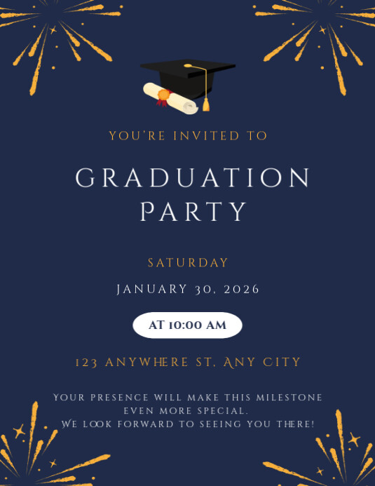 Graduation Party Iflaya (Incwadi ye-US) template