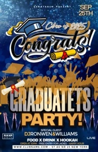graduation party Tabloide template