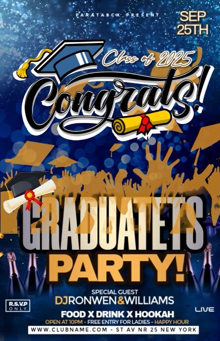 Graduation Party Layout Examples graduation party Template | PosterMyWall