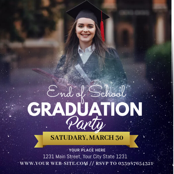 Graduation Party Instagram Plasing template