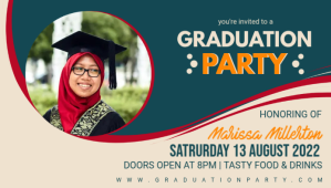 Graduation party Blog overskrift template