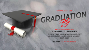 Graduation party Digital Display (16:9) template