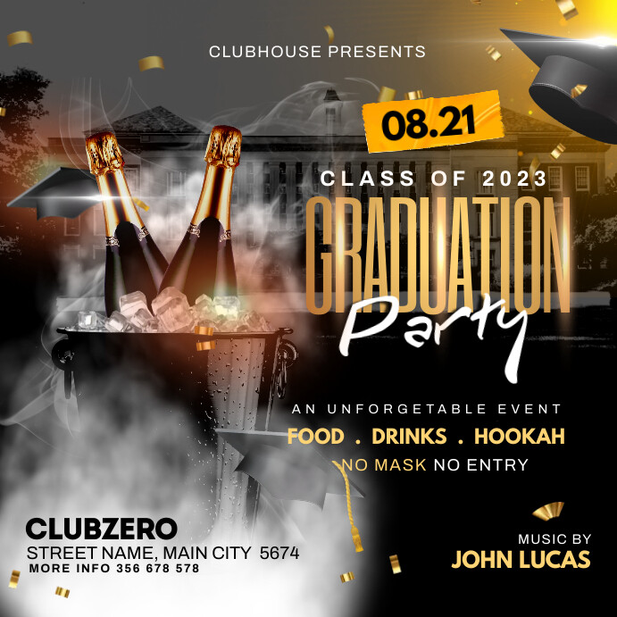 Graduation Party Layout Examples Copy of graduation party | PosterMyWall
