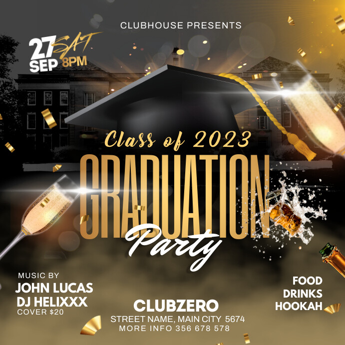 Graduation Party Layout Examples graduation party Template | PosterMyWall