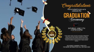 Nero Graduation Ceremony Цифровой дисплей Template