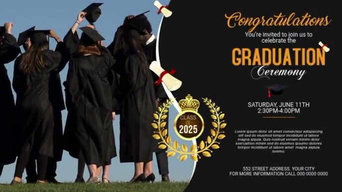 Graduation Party Digital Display Template | PosterMyWall