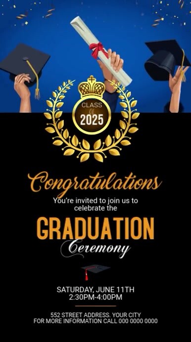 Graduation Party Digital Display Template | PosterMyWall