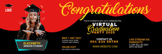 Graduation Party Email header Template | PosterMyWall