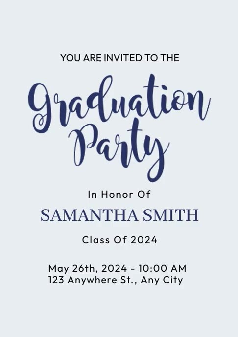 Graduation Party Layout Examples Graduation Party Event Template | PosterMyWall