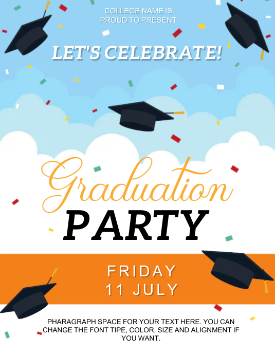 GRADUATION PARTY EVENT Design Template | PosterMyWall