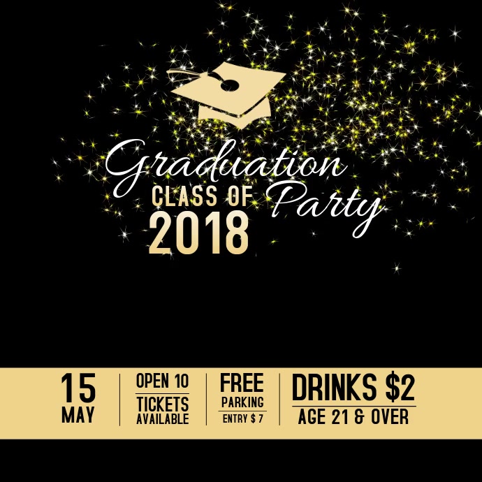 Graduation Party Event Video Template PosterMyWall