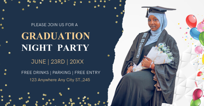 Graduation Party Facebook Event Banner Template
