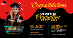 Zwart Virtual Graduation Party Ikhava Yomcimbi WeFacebook Template