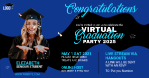Blauw Virtual Graduation Party Ikhava Yomcimbi WeFacebook Template
