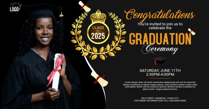 Graduation Ceremony Invitation Template | PosterMyWall