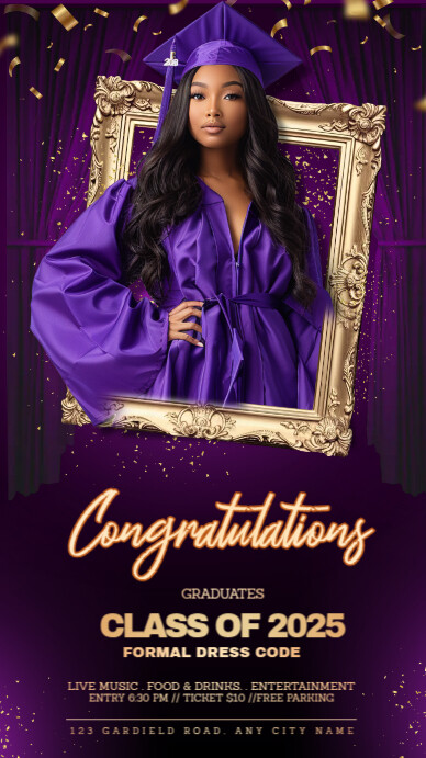 Copy of Graduation Party Flyer – Class of 2025 Celebration | PosterMyWall