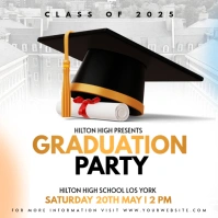 Graduation party flyer Instagram 帖子 template