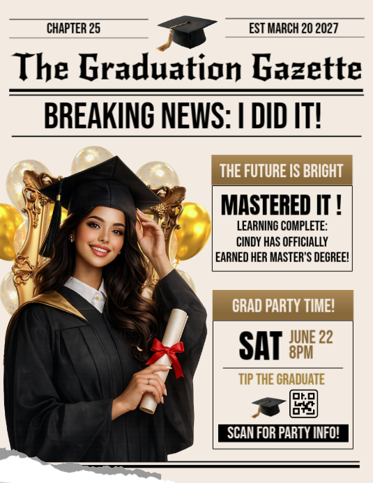 Graduation Announcement Flyers Template | PosterMyWall